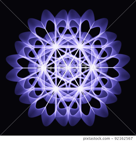 幾何圖案分形圖案曼荼羅彩色圖標 92162567