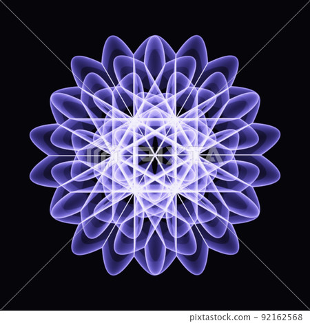 幾何圖案分形圖案曼荼羅彩色圖標 92162568