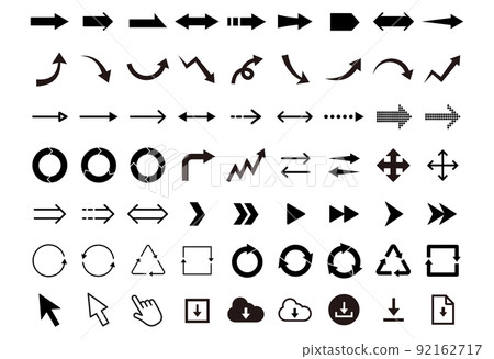 Set of various arrows 92162717