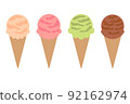 4 kinds of 2 color ice cream 92162974