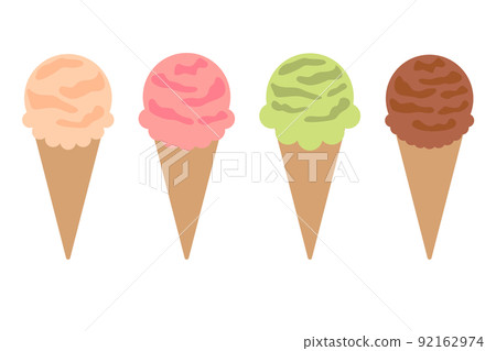 4 kinds of 2 color ice cream 4 kinds of 2 color ice cream 92162974