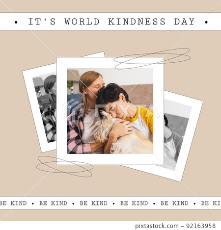 Image of world kindness day and photos with diverse women with dog Image of world kindness day and photos with diverse women with dog 92163958