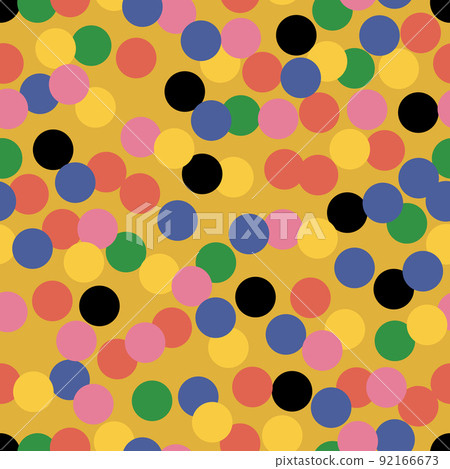 Abstract seamless pattern with vintage colorful circles. Round corner geometric shapes. Abstract seamless pattern with vintage colorful circles. Round corner geometric shapes. 92166673