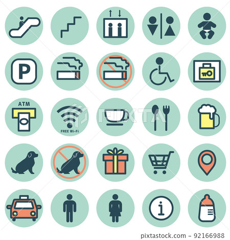 設施信息圖標集 92166988