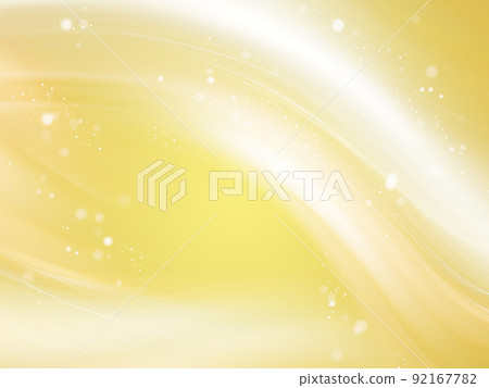 金色背景上的抽象光線，流體曲線 92167782