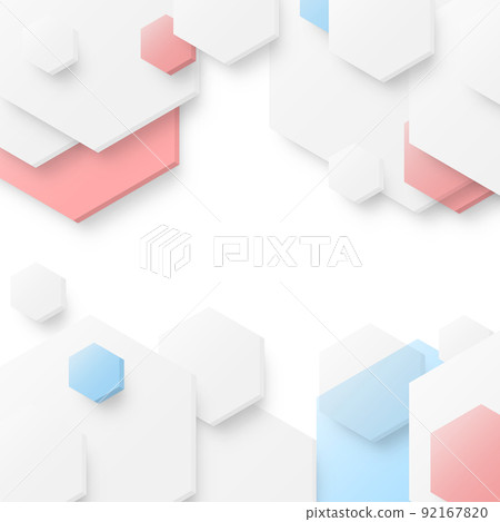 Colorful hexagonal tile background material 92167820