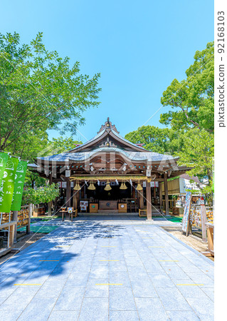 福岡縣海町的夏天的海八幡宮 福岡縣海町的夏天的海八幡宮 92168103
