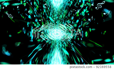 Musical image, sparkling background and musical note background 92169558