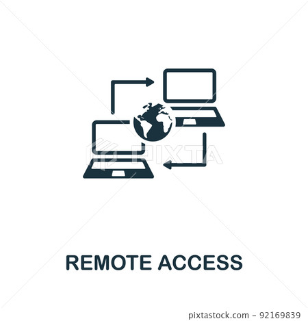 Remote Access icon. Monochrome simple Cybercrime icon for templates, web design and infographics 92169839