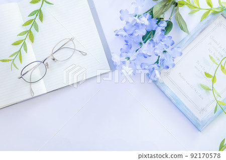 眼鏡書桌筆記本辦公室藍色 92170578