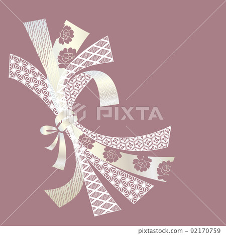 Background of traditional Japanese pattern Noshi 92170759