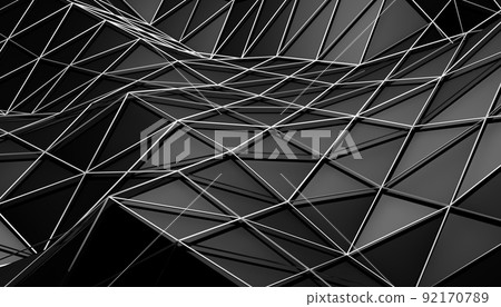 Background Abstract 3D Triangle Black Black - Stock Illustration ...