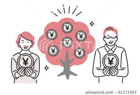 Senior couple picking up retirement funds for asset management 92171997