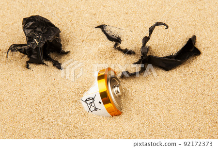 image of battery garbage sand background image of battery garbage sand background 92172373