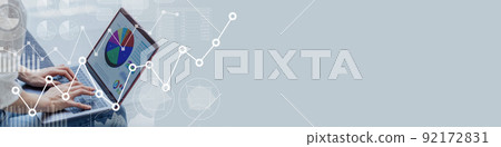 Data analysis image Horizontal visual for banners and advertisements 92172831