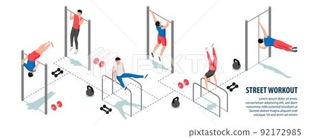 Isometric Workout Infographics Isometric Workout Infographics 92172985