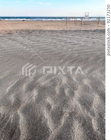 Yuigahama coastal scenery, sea, sky and clouds, Kamakura sea, Zaimokuza sea scenery, coastal scenery, blue sea and blue sky 92173250