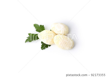 Raw potato gnocchi isolated on white background 92173355