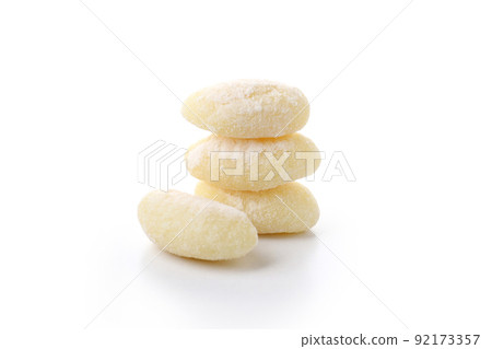 Raw potato gnocchi isolated on white background Raw potato gnocchi isolated on white background 92173357