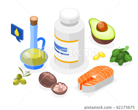 Omega 3 Isometric Background Omega 3 Isometric Background 92173675