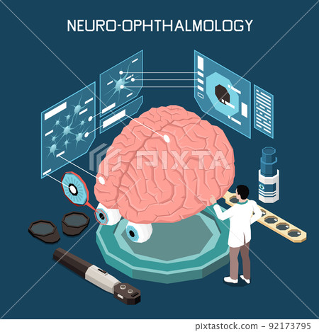 Isometric Neuroscience Composition - Stock Illustration [92173795] - PIXTA