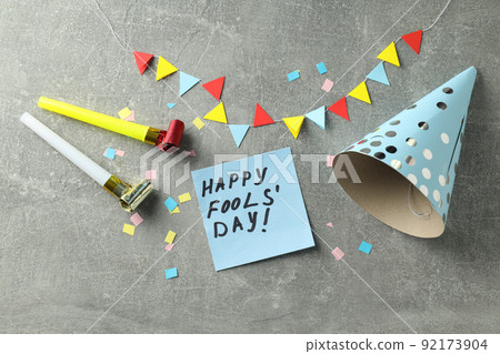 Concept of International 1st April Fool's Day 92173904