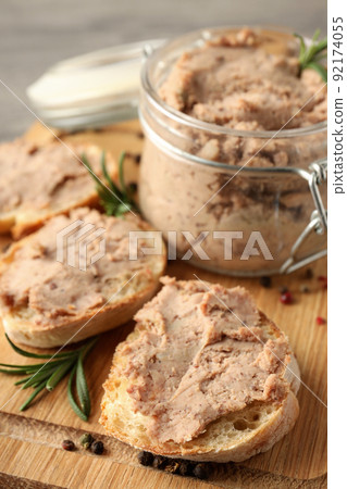 Concept of tasty food with pate sandwiches, close up Concept of tasty food with pate sandwiches, close up 92174055