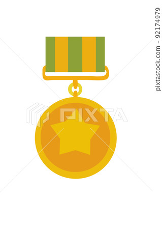 Award and trophy. Winner golden trophy vector cup illustration kit 92174979