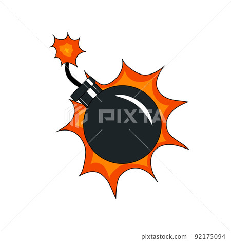 Detonating fuse and dynamite. Explosive military weapon or firecrackers with wick. Equipment with detonator for destroying or terrorism 92175094