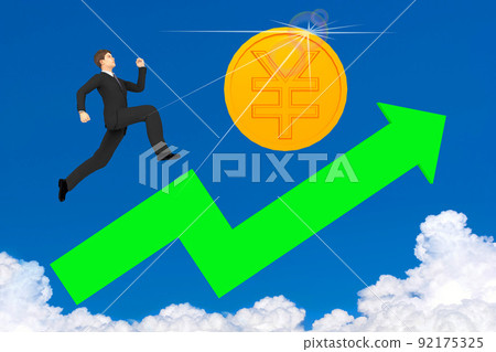 Salary up (blue sky) Salary up (blue sky) 92175325