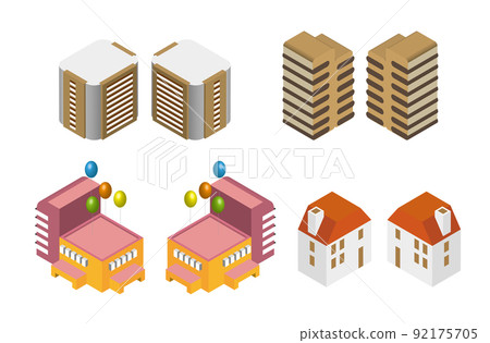 Unique 3D buildings and homes. Please use it as a part. It is a cute isometric building. 92175705