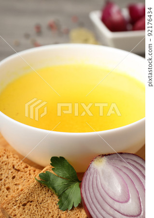 Concept of tasty food with broth, close up Concept of tasty food with broth, close up 92176434