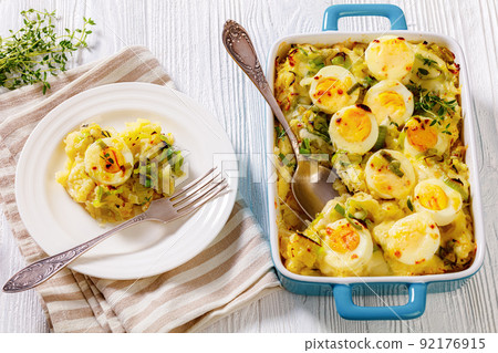 Welsh Anglesey Eggs, wyau ynys mon, top view 92176915