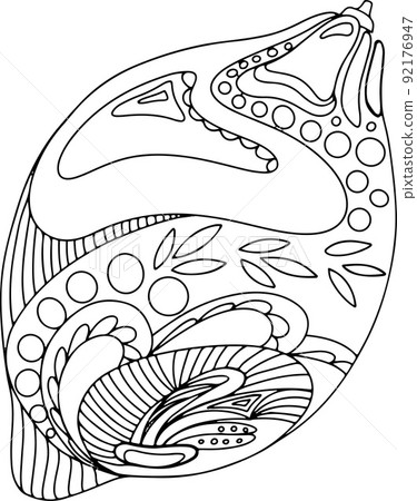 Lemon doodle single object isolate on white. Vector illustration. 92176947