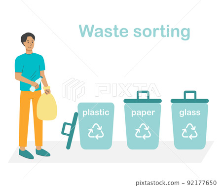 Waste sorting concept vector illustration Waste sorting concept vector illustration 92177650