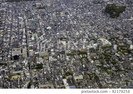 Aerial view of the vicinity of Horikawa Teranouchi on the Kurama Kaido in Kyoto City 92178258