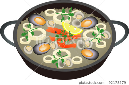 Squid ink paella 92178279