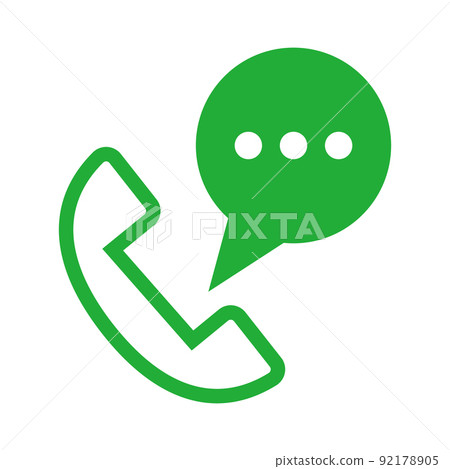 電話和標註圖標談話 電話和標註圖標談話 92178905