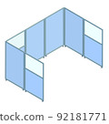 Office furniture isometric meeting space 92181771