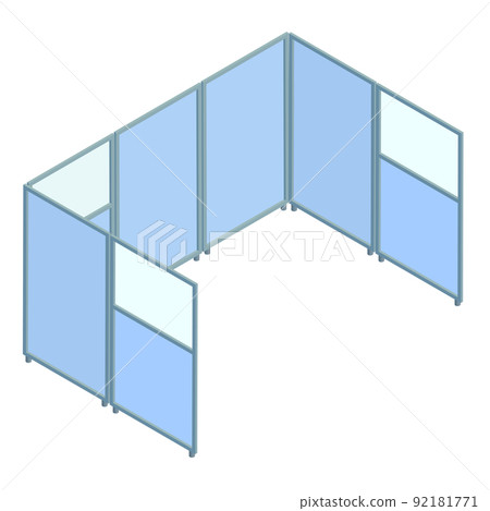 Office furniture isometric meeting space 92181771
