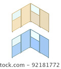 Office furniture isometric meeting space 92181772