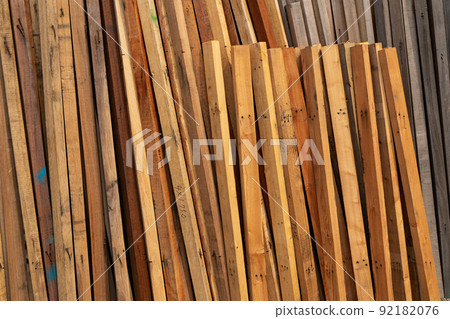 Background material of lumber leaning against the wall Background material of lumber leaning against the wall 92182076
