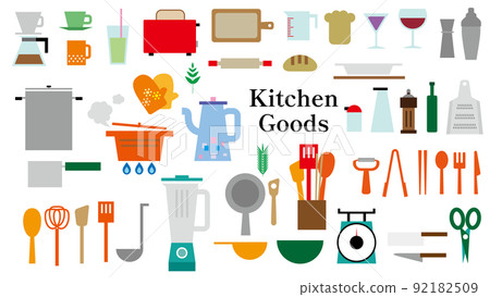 Cooking Kitchen Goods-White Background Cooking Kitchen Goods-White Background 92182509