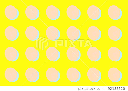 A bright, contrasting background of color spots in rows on a yellow background A bright, contrasting background of color spots in rows on a yellow background 92182520