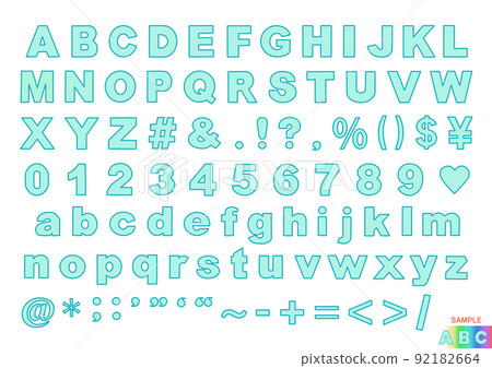 帶有PNG的透明背景柔和字母樣本 92182664