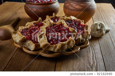 Karelian pasty with berries Karelian pasty with berries 92182690