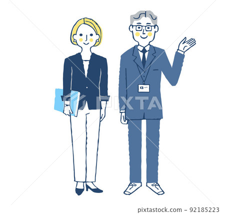 Business person 2 men and women Business person 2 men and women 92185223