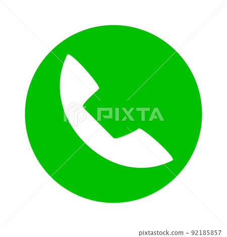 電話圖標 圓形電話 92185857