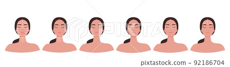 Facial Massage Lines Infographic Step by Step 92186704