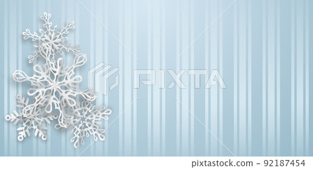 Christmas background with paper snowflakes - Stock Illustration ...